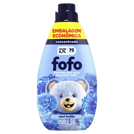 Amaciante concentrado azul tudao fofo 1.5l
