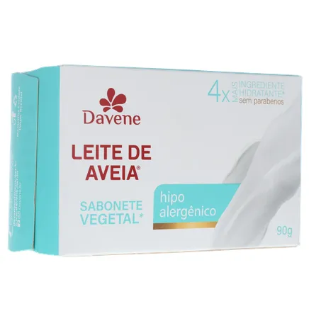 Sabonete Barra Vegetal Davene sem Perfume Leite de Aveia Clássico Caixa 90gr 360-15