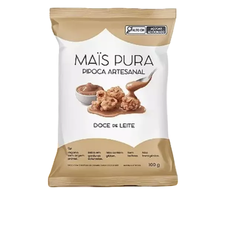 Pipoca artesanal mais pura doce de leite