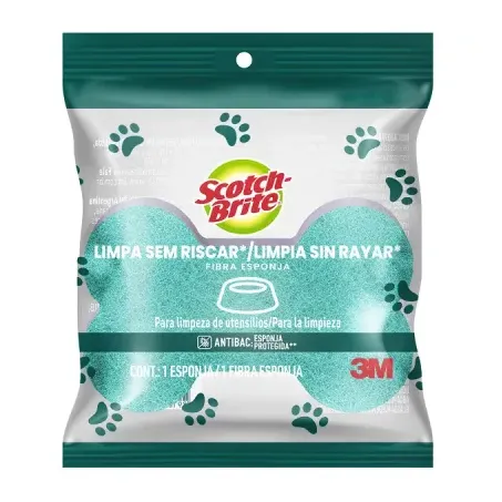 ESPONJA SCOTCH BRITE N/RISCA PETS P/UTENSILIOS