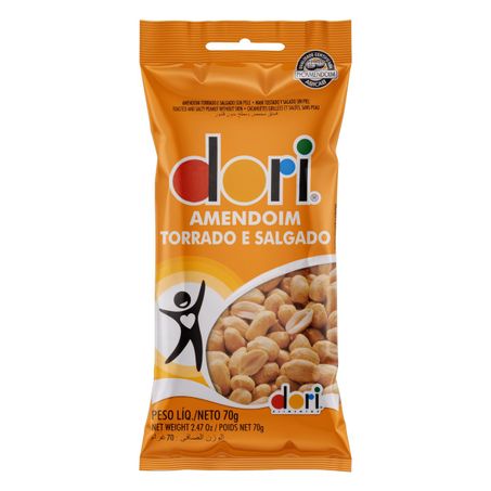 AMENDOIM TORRADO E SALGADO SEM PELE DORI