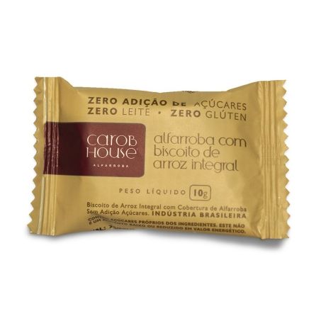 Alfarroba Carob House com Biscoito de Arroz Integral Embalagem 10G