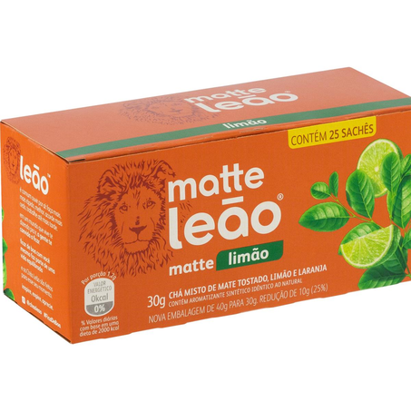 Chá Matte Leão 30g - Limão - Com 25 Saquinhos