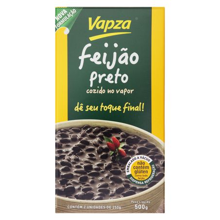 FEIJÃO PRETO COZIDO NO VAPOR VAPZA