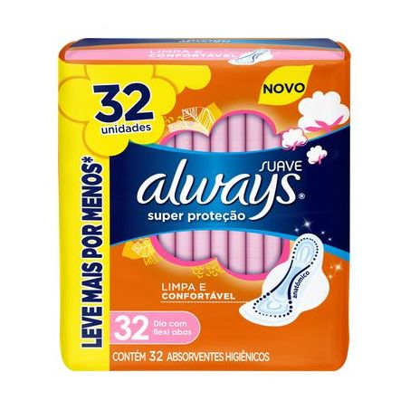 Absorvente Always Super Proteção Suave com Abasidades 32UN