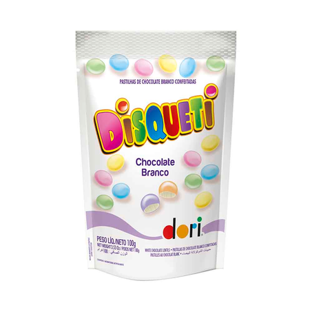 Disqueti de Chocolate Branco Dori 100G