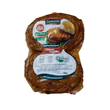 VEGSTEAKBURGUER PIMENTA CALABRESA 180G - SAMURAI