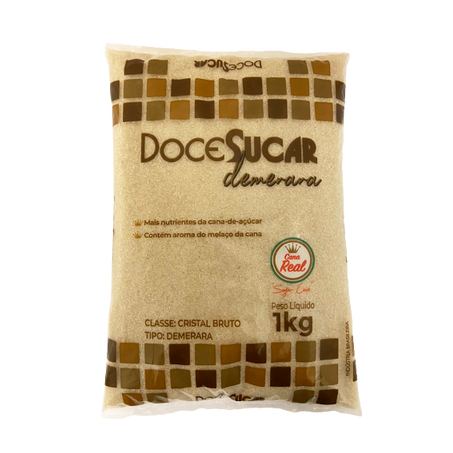 Açúcar cristal docesucar 1kg demerara