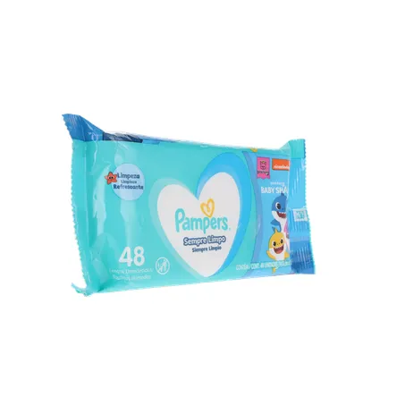 Lenços Umedecidos Pampers Sempre Limpo Baby Shark Pacote 48un 360-32