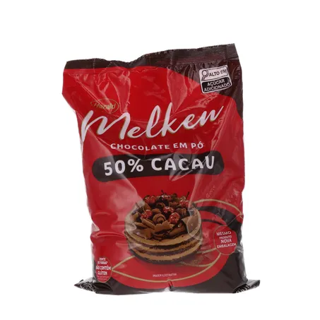 Chocolate pó harald melken 50/100 cacau 1,010kg