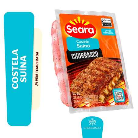 Costela Suína Seara Churrasco Temperada Kg