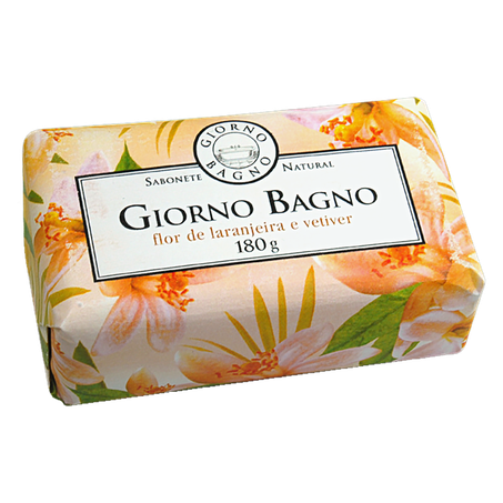 SSabonete Barra Flor de Laranjeira e Vetiver Giorno Bagno Envoltório 180g