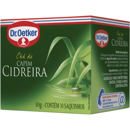 Cha dr. oetker 10g cidreira 10sc