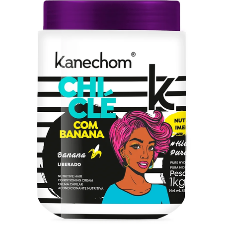 Creme tratamento kanechomn 1kg chicle com banana