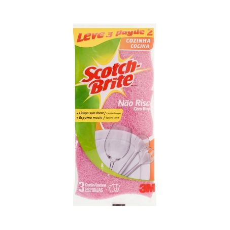 Pr.Esponja Scotch-Brite Nao Risca Az.L3p2
