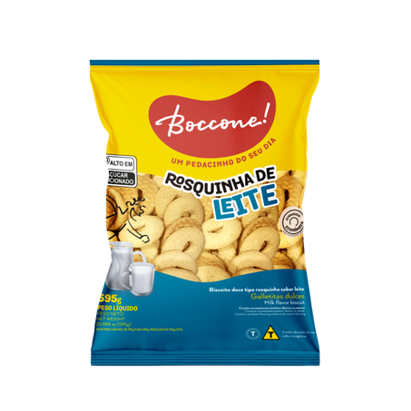 Biscoito boccone 595g rosca leite
