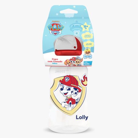 COPO LOLLY PATRULHA CANINA COM CANUDO 330ML M