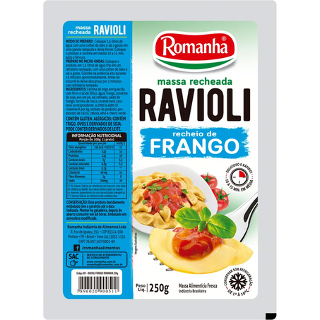 Massa Recheada Romanha 400g - Agnolini - Frango