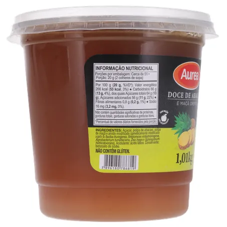 Doce de fruta aurea abacaxi e maça pote 360-30