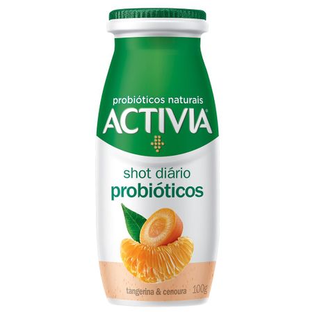 LEITE FERMENTADO TANGERINA E CENOURA ZERO LACTOSE ACTIVIA SHOT DIÁRIO