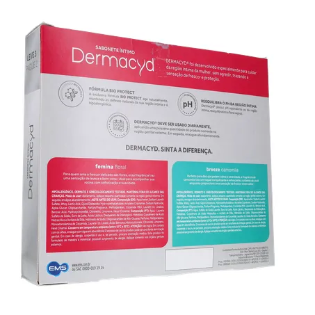 KIT SABONETE ÍNTIMO LÍQUIDO DERMACYD BREEZE CAMOMILA 200ML + 2 UNIDADE FEMININA FLORAL 200ML LEVE 3 PAGUE 2 360-15