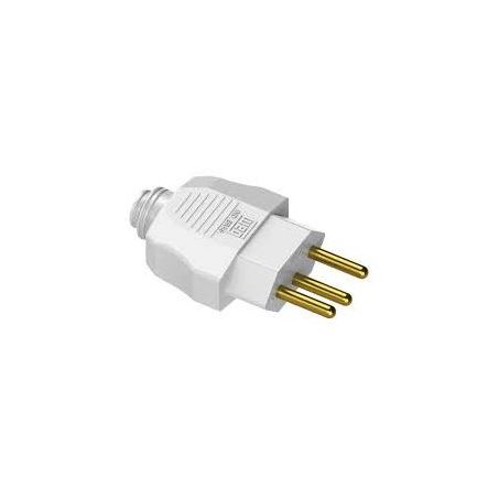 PLUG MACHO BRANCO TRIPLO