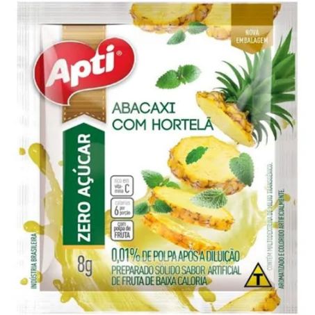 Refresco em po apti zero 8g abacaxi e hortela