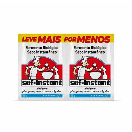 Fermento saf-instant biológico seco instantâneo 10g c/2