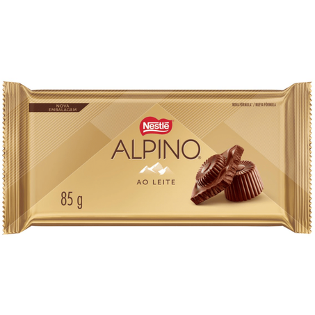 Chocolate barra 85g alpino ao leite