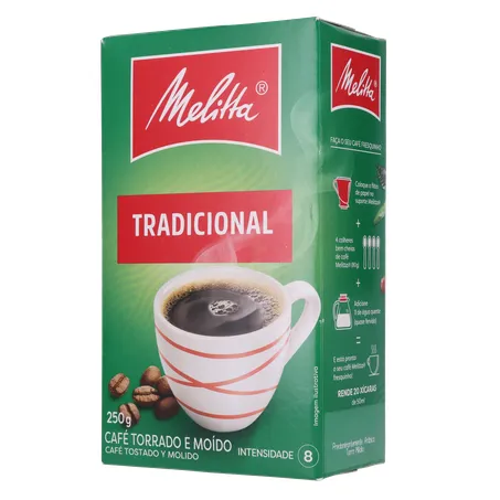 CAFÉ PÓ MELITTA TRADICIONAL VÁCUO 250G 360-3