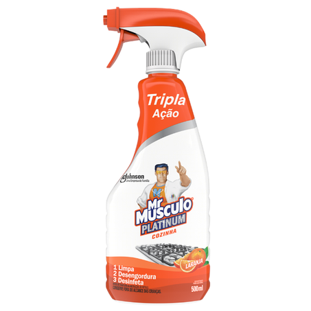 LIMPADOR MR MÚSCULO PLATINUM COZINHA PULVARIZADOR LARANJA 500ML