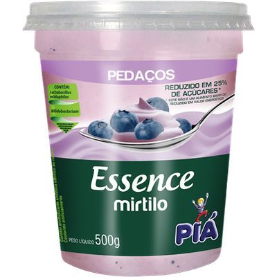 Iogurte essence pedaços mirtilo pia 500g