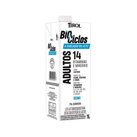 LEITE LONGA VIDA TIROL BIOCICLOS 0% LACTOSE ADULTO 1L