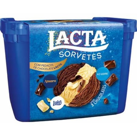 Sorvete nestlé 1.5l lacta chocolate, lakae amaro