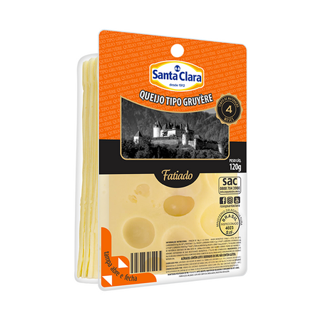 Queijo tipo gruyère santa clara