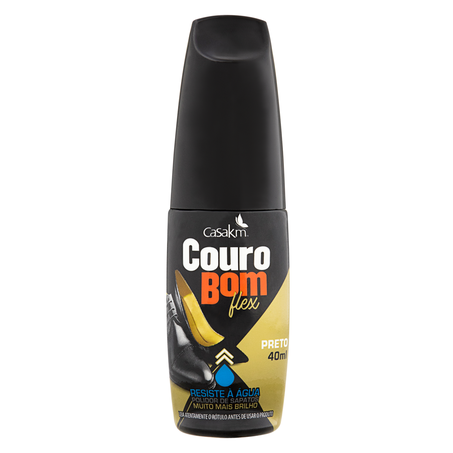Cera liq couro bom preto 40ml