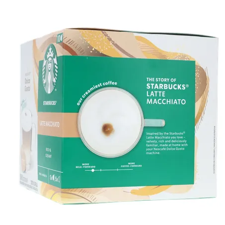 Café com Leite em Cápsula Starbucks Latte Macchiato Nescafé Dolce Gusto Caixa 107,5g 10 Unidades 360-7