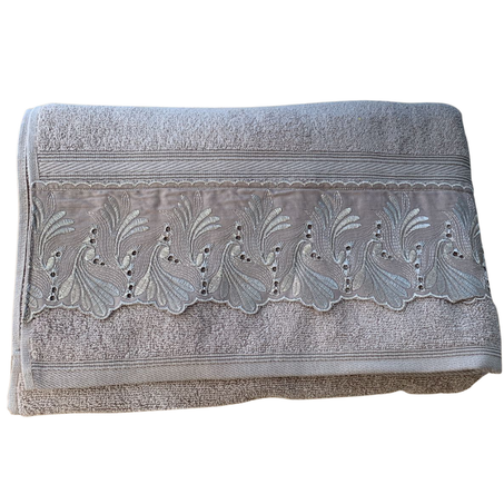 Toalha banho confort lace bege 68x140