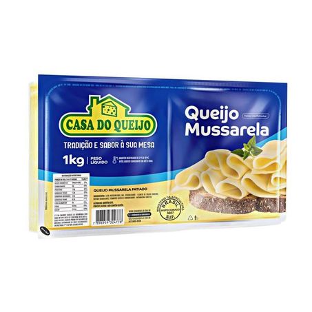 Queijo mussarela casa do queijo fat 1kg