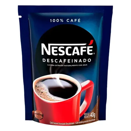 Café Solúvel Granulado Nescafé Descafeínado Sachê 40gr