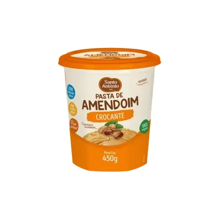 Pasta amendoim crocante santo antônio 450g