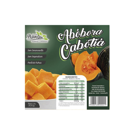 ABOBORA CABOTIA CUBOS 250G FLO