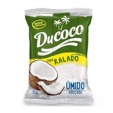 Coco Ralado Ducoco Úmido Adoçado Embalagem 50G