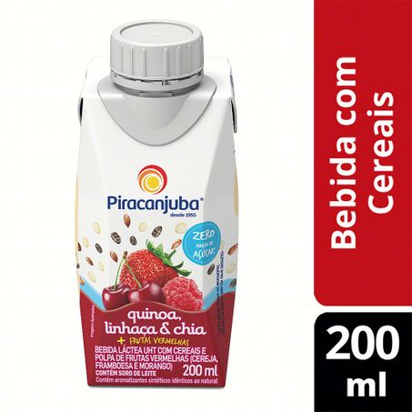 Bebida Láctea UHT Frutas Vermelhas com Quinoa, Linhaça e Chia Piracanjuba