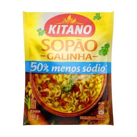 Sopa Kitano Sopão Galinha com Macarrão E Legumes Pacote 196G