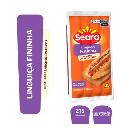 Linguiça Seara Fininha Defumada 215G