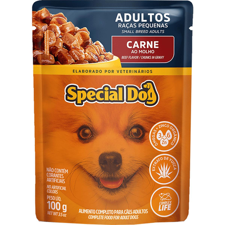 Ração Special Dog 100g - Adultos - Raças Pequenos - Carne - Sachê
