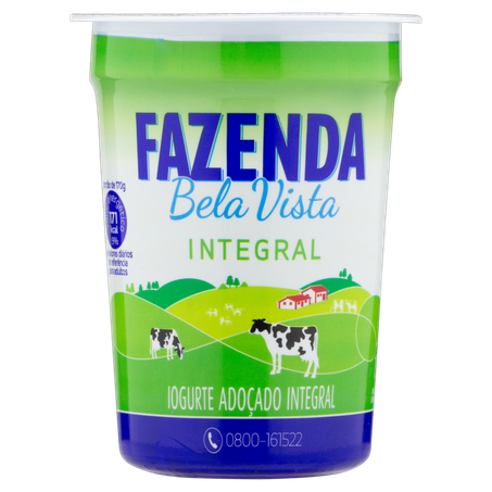 Iogurte Integral Adoçado Fazenda Bela Vista Copo 170g