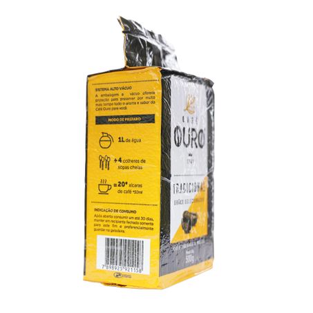 CAFÉ PÓ OURO VÁCUO TRADICIONAL 500G 360-50