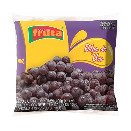 Polpa mais fruta 400g uva